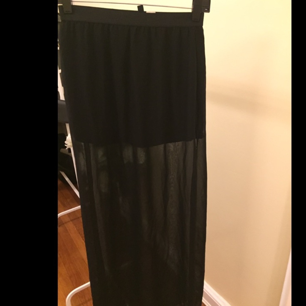 Black maxi skirt